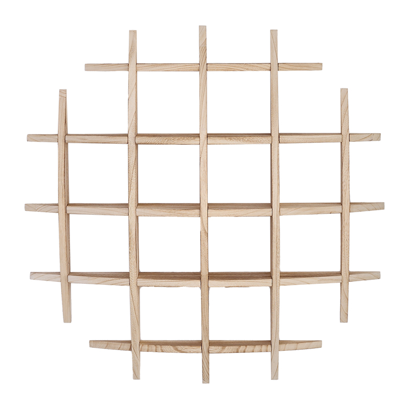 博古架挂墙实h木壁挂式茶杯架中式仿古多宝阁置物架茶具摆架展示