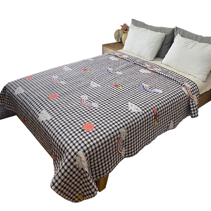 床盖双面多用四季款绗缝夹棉床单单件炕单加M大榻榻米床垫床罩特