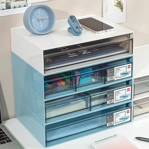 组合抽屉收纳盒居家宿舍桌面叠加整理盒收纳箱柜储物盒学生宿舍多功能储物整理箱子大容量文具盒桌面收纳盒