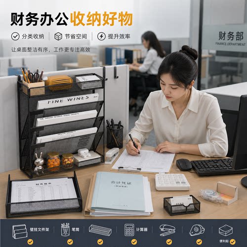 若圣金属挂壁式文件架壁挂不占地