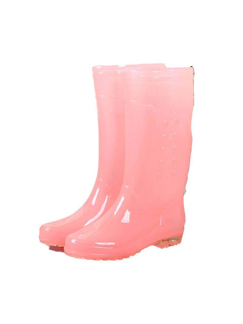 FASHION CANDY RAIN BOOTS WOMENS WATER GEL SHOES NEW NO INNER NET WATER BOOTS WOMENS SHOES WOMENS ANTI-SLIP MID-TUBE WARM RAIN BOOTS