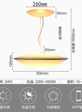飞利浦Hue Phoenix吊灯led餐厅现代简约智能调控app调光调色凤凰