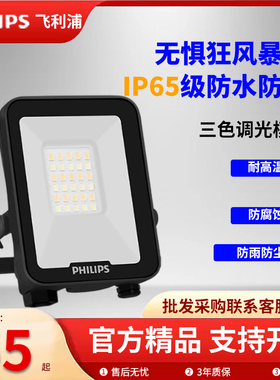 飞利浦LED明晖BVP158户外室外防水明亮照明三色调光广告灯投光灯