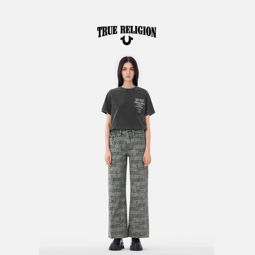 True Religion真实信仰AW25新品女款满地印牛仔裤