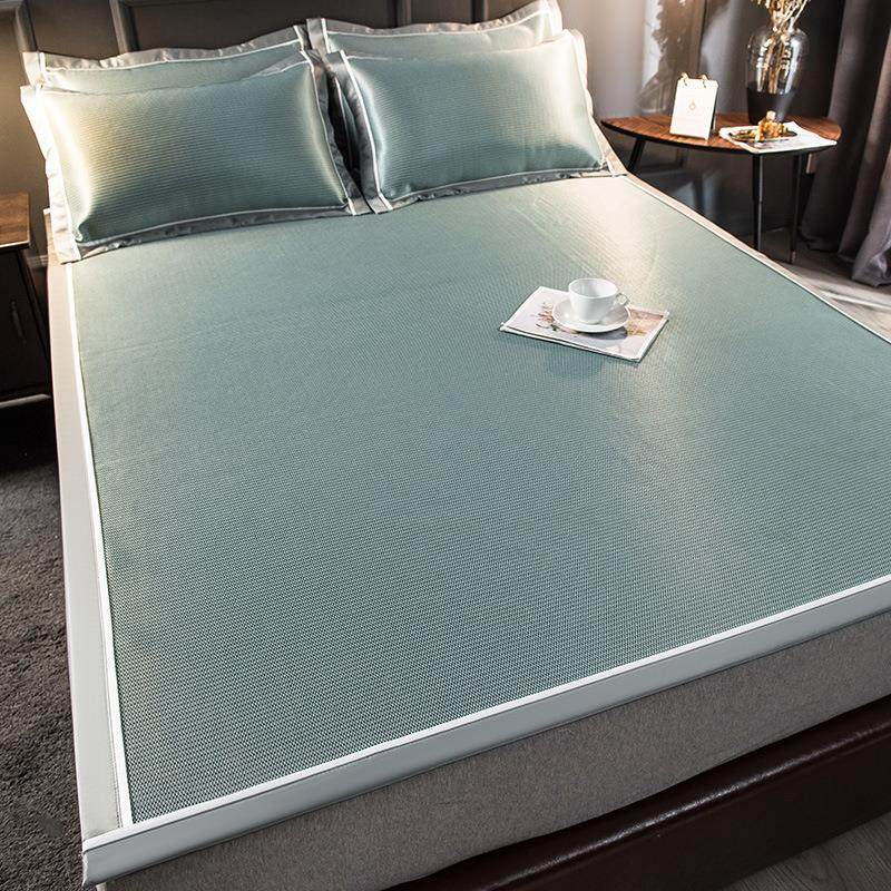 1800D冰丝凉席三件套可水机洗折叠夏季席子床笠夏天草席冬夏两用,床上用品,冰丝席,淘宝优惠券,粉丝福利购,淘宝优惠卷