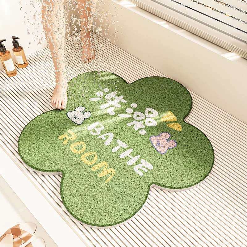 小清新浴室地垫淋浴房镂空丝圈地垫防滑耐脏易打理厕所卫生间专用,居家布艺,家用脚垫,淘宝优惠券,粉丝福利购,淘宝优惠卷