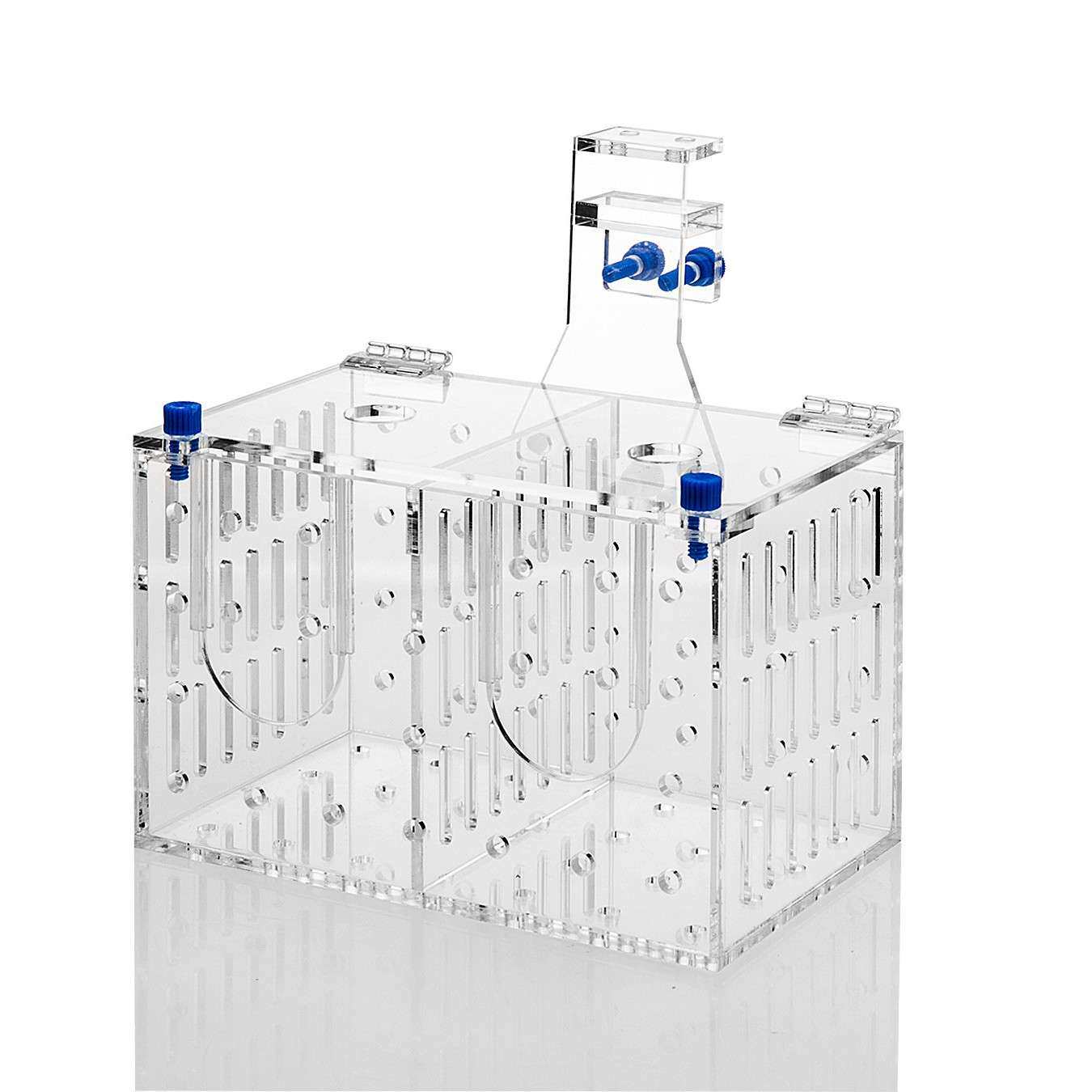 海之源 鱼儿亚克力隔离盒 FSB-2A 双格带前门天窗 水族箱多功能盒