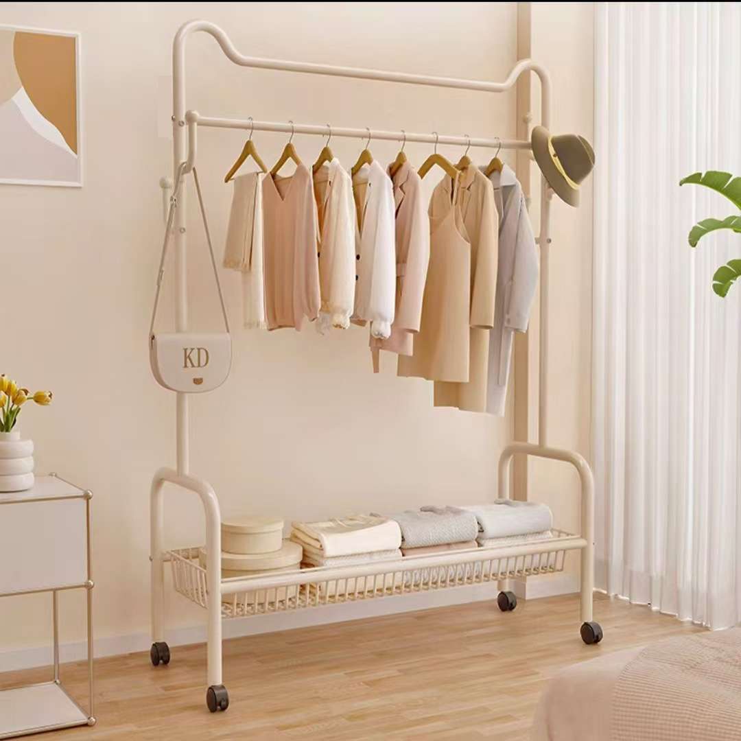 新款落地衣架加粗衣架落地立式猫耳落地衣架儿童房挂衣架加厚