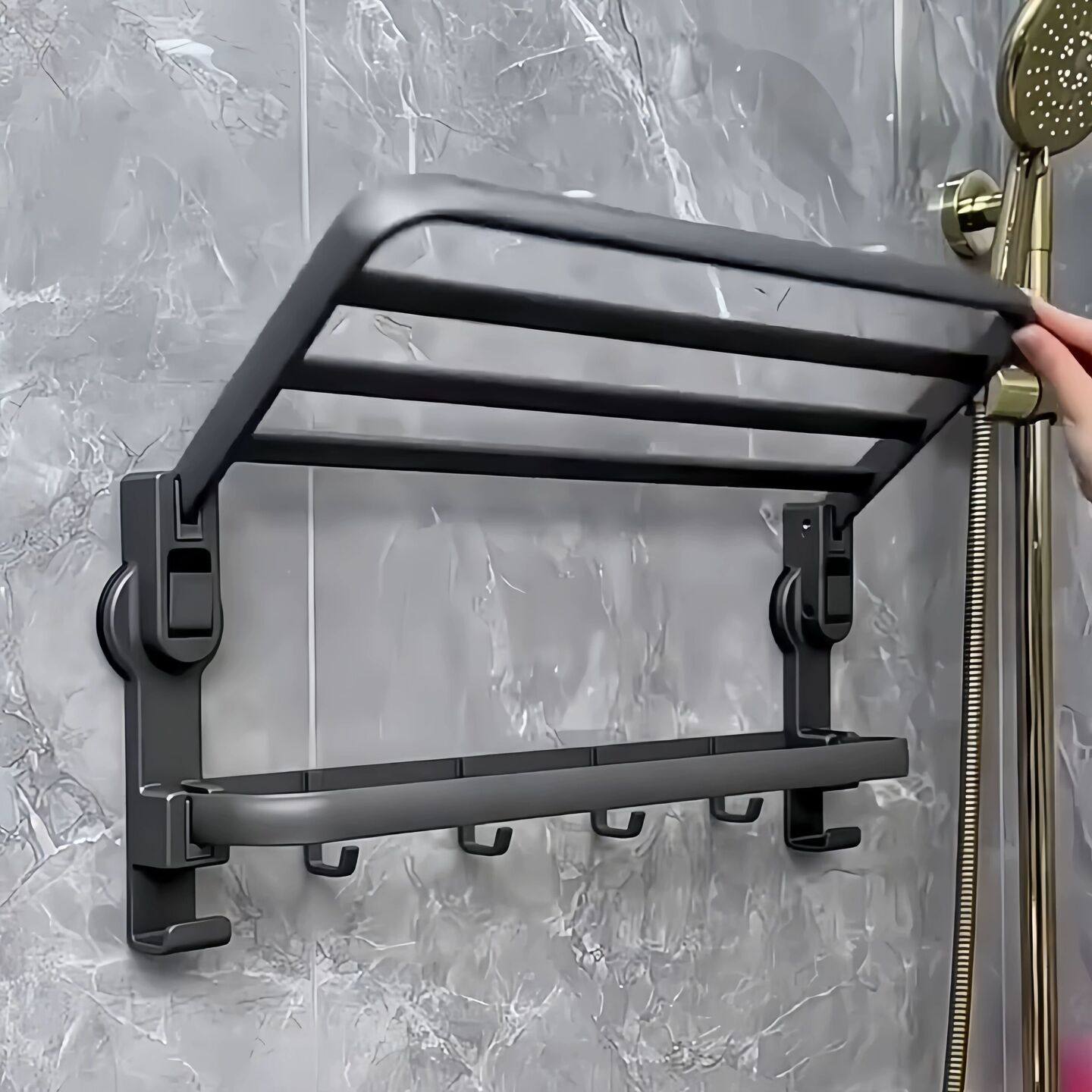 免打孔吸盘毛巾架卫生间置物架厕所收纳太空铝洗手间浴室浴巾架子,家庭/个人清洁工具,毛巾挂/毛巾架,淘宝优惠券,粉丝福利购,淘宝优惠卷