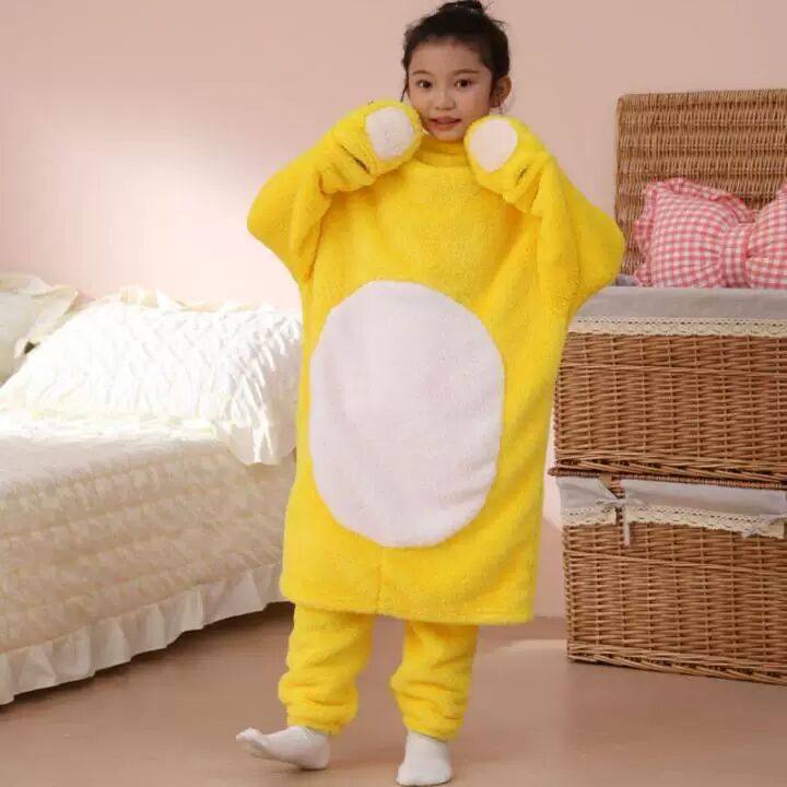 儿童款连体奶龙秋冬卡通动物睡衣法兰绒小奶龙家居服套装可爱加厚,女士内衣/男士内衣/家居服,睡袍/浴袍,淘宝优惠券,粉丝福利购,淘宝优惠卷
