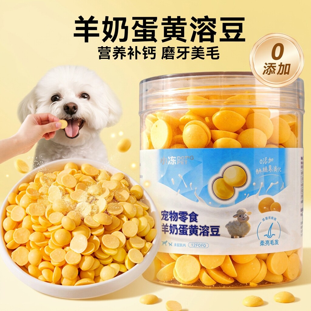 小冻羊奶溶豆狗狗零食小馒头饼干冻干幼犬奖励训导宠物零食磨牙棒
