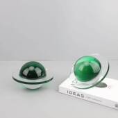 现代简约创意水晶飞碟摆件样板房售楼部玄关客厅软装 桌面摆件