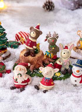 跨境圣诞树脂小摆件圣诞节礼物家居桌面装饰创意平安夜礼品小摆件