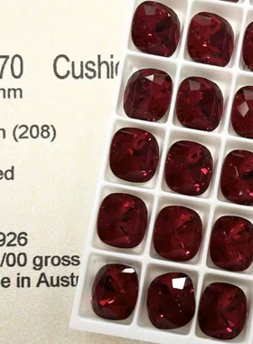 4470-208进口施华洛美甲钻奥钻饰品堆钻DIY新年美甲红色施华洛