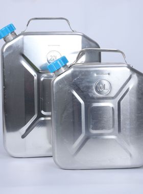 10L20升备用加厚型铝制油桶 箱柴油桶汽油桶加厚金属扁油桶圆E18