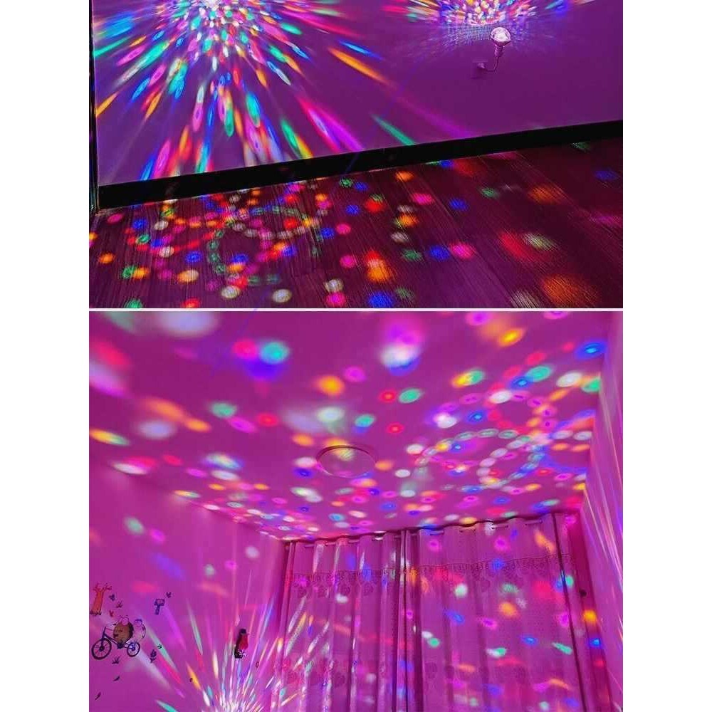 ◇浪漫道具七彩旋转彩灯家用生日间场景装饰布置背景氛围灯高