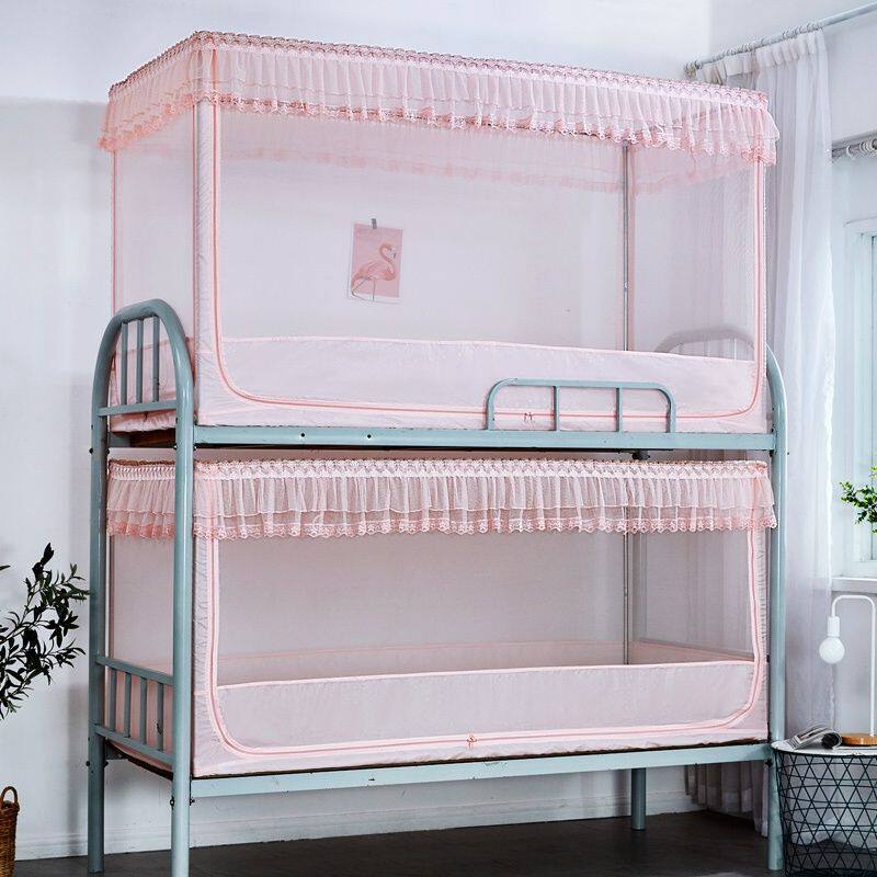 学生三开门上下铺蚊帐床铺通用0.8m0.9米宿舍上下床寝室单人床