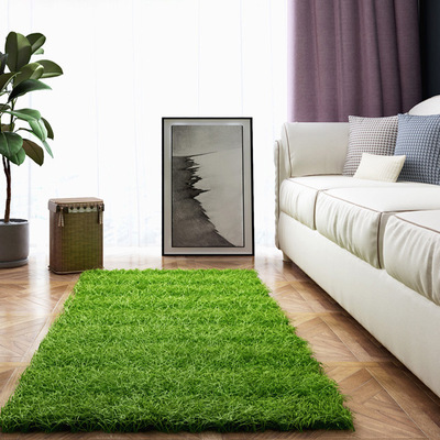 tpr室内假草坪橡胶白底休闲草阳台地垫草坪装饰家用人造草E18