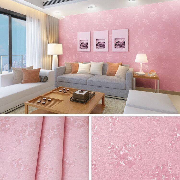 200米大卷墙纸自粘卧室温馨防水防潮客厅宿舍加厚壁纸PVC压纹贴纸