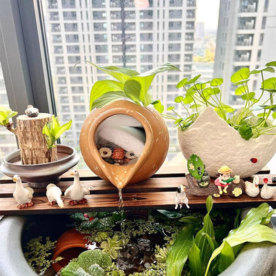 生态缸古法养鱼陶罐流水摆件循环水增氧过滤庭院花园造景喷泉配件