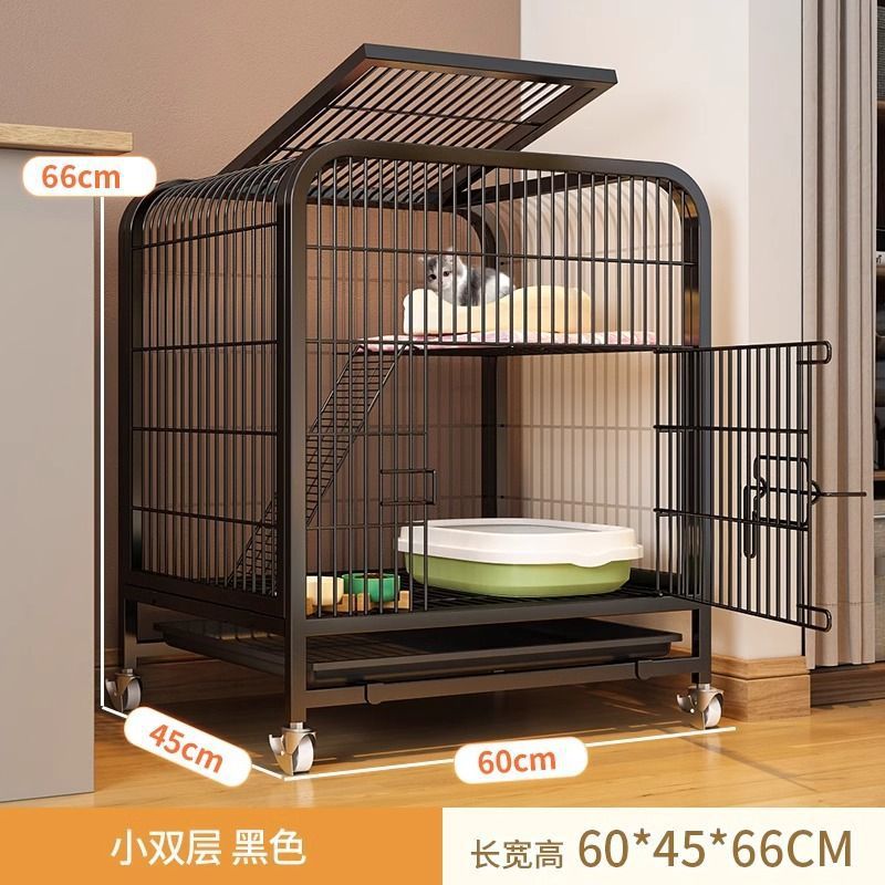 猫笼子家用室内别墅两层方管自由空间窝厕一体猫咪屋舍空笼