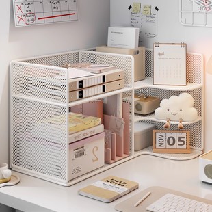 桌面书架置物架家用卧室客厅学生简易转角收纳储物柜办公室小书柜