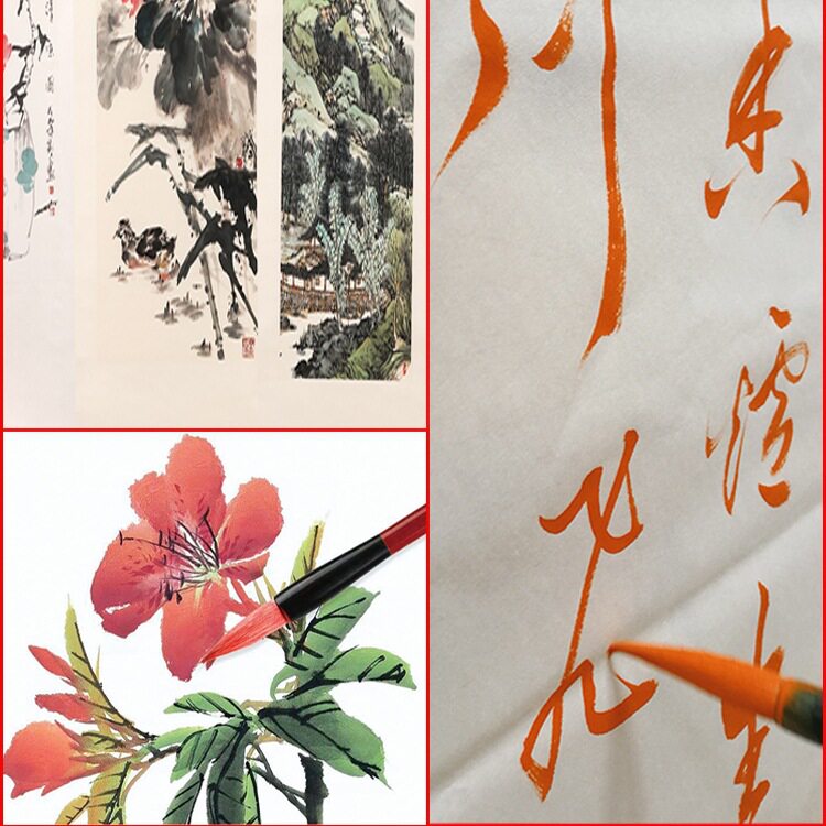 朱墨液书法毛笔抄经小瓶大容量朱砂红白墨汁作品墨彩色墨国画书画