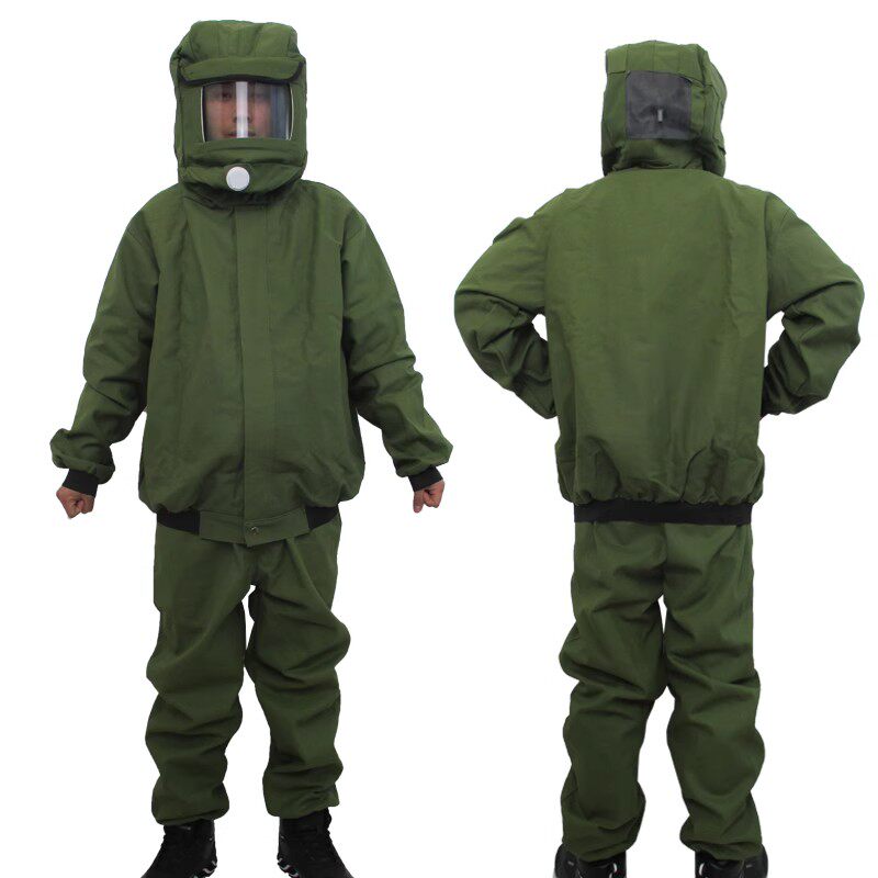分体式加厚细帆布喷砂服防护服 喷砂帽打砂衣喷涂服 油漆服
