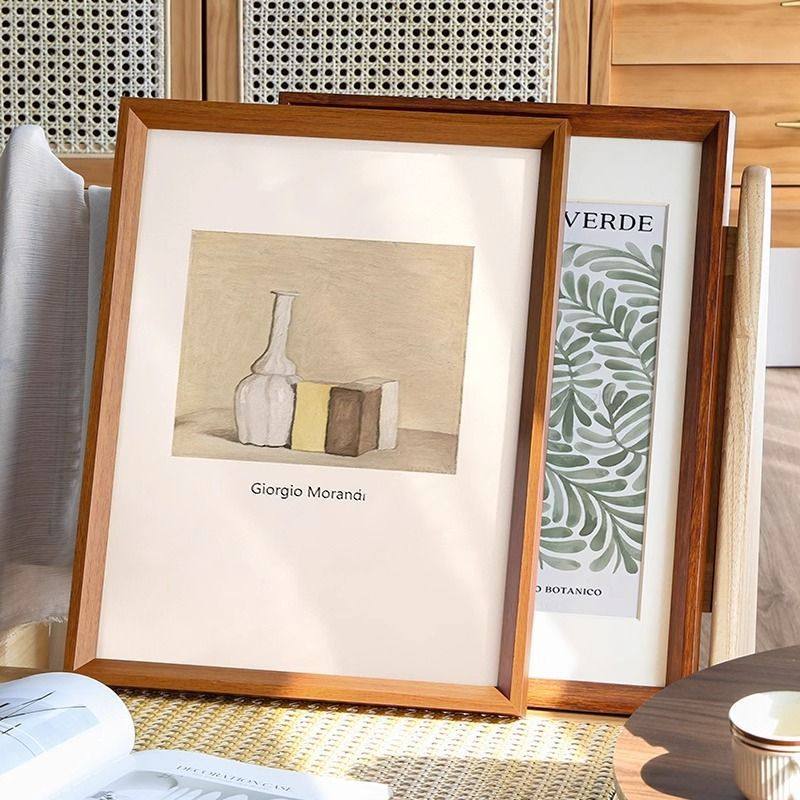 复古实木相框钉制挂墙a4油画画框空框装裱儿童4k8k素描a3框架裱框