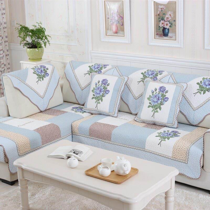 防滑布艺四季通用田园欧式组合全盖棉沙发垫坐垫沙发巾套罩定做制,居家布艺,沙发垫,淘宝优惠券,粉丝福利购,淘宝优惠卷