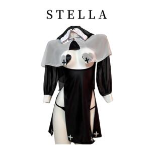 STELLA 原创动漫修女镂空性感角色扮演cosplay网红直播服装摄影会