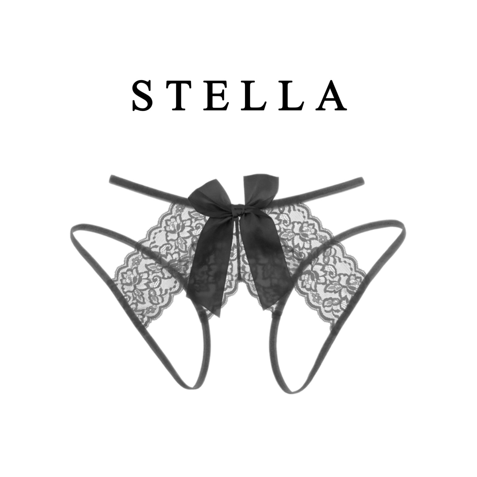 STELLA性感蕾丝蝴蝶结大码开裆女内裤透视镂空火辣,女士内衣/男士内衣/家居服,女丁字裤,淘宝优惠券,粉丝福利购,淘宝优惠卷