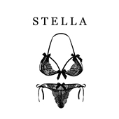 蕾丝文胸罩套装 STELLA御姐风性感系带内衣女丁字内裤 比基尼三点式