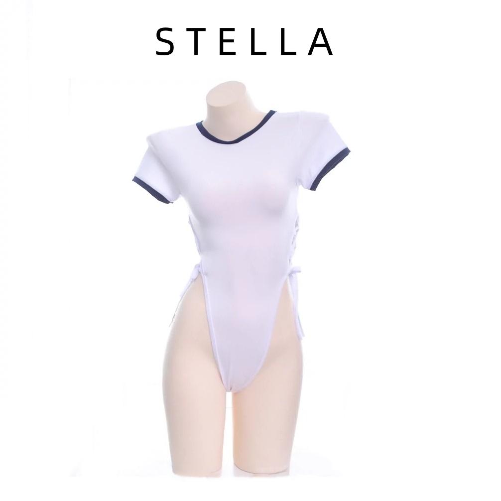 STELLA 绑带学院风连体衣制服体操服运动服Cosplay校园风