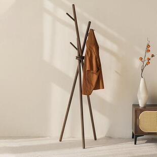 实木创意落地衣帽架酒店办公简约卧室客厅轻奢室内高级感挂衣架杆