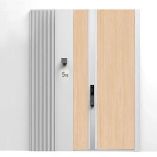 高端轻奢全铝系统入户门定制木纹别墅大门铸铝家用进户子母防盗门
