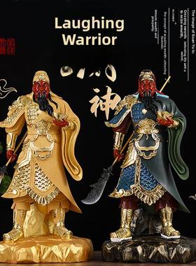 供奉招财关公摆件正气关公武财神爷神像开业镇宅绿袍横刀关公佛像