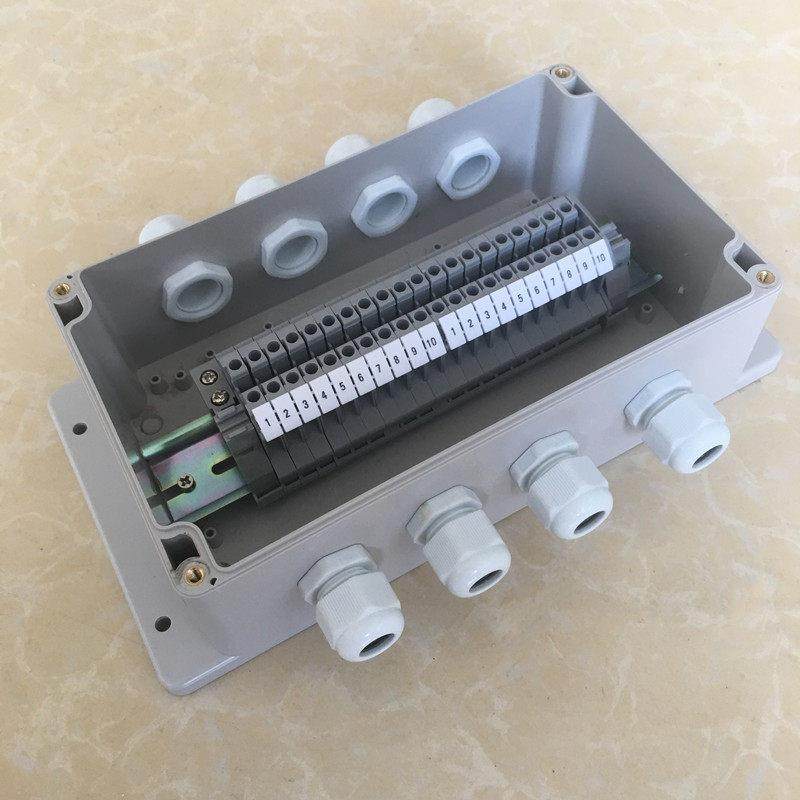 200*120*75mm四进四出带耳户外防水接线盒UK2.5B端子电机分线盒,电子/电工,安防配件,淘宝优惠券,粉丝福利购,淘宝优惠卷