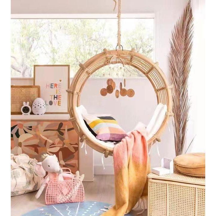 吊篮椅子室内秋千家用阳台卧室吊床户外彷藤椅圆形鸟巢摇篮椅吊椅