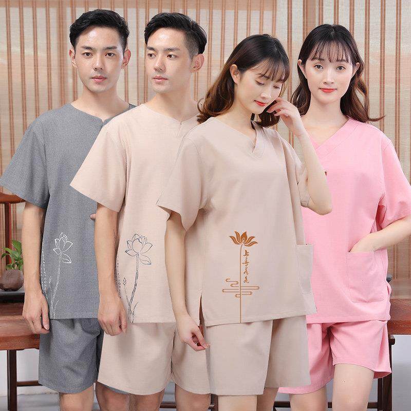 合逸衣 高档男女棉麻足浴汗蒸服 中国风洗浴按摩服 加大浴服 CM01,居家布艺,汗蒸服,淘宝优惠券,粉丝福利购,淘宝优惠卷