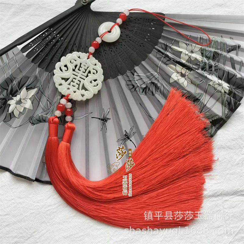 男女压襟件古风配饰挂坠坠双龙祝寿双流苏旗袍汉服佩禁步压裙