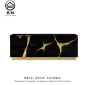 柜简约装 意式 入户玄关柜轻奢风极简创意现代餐边柜置物柜鞋 饰门柜