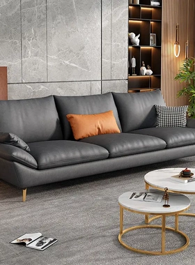 轻奢科技布艺沙发小户型乳胶简约现代直排双人客厅免洗三人位家用