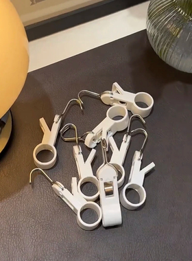 夹管挂钩双头多功能夹子可挂可夹的厨房免打孔可活动无痕旋转S型