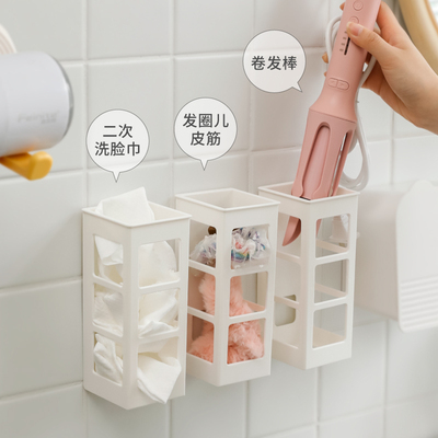 速发留白卫生间免打孔壁挂式卷发棒收纳架夹板直发梳造型器浴室置