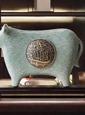 速发新进式办公室玄关桌面中件创意招财摆宝客厅博古架电视柜软装