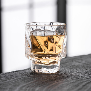 速发水晶玻璃杯轻奢高档喝杯家用白酒高子杯子酒水杯脚小号泡茶杯