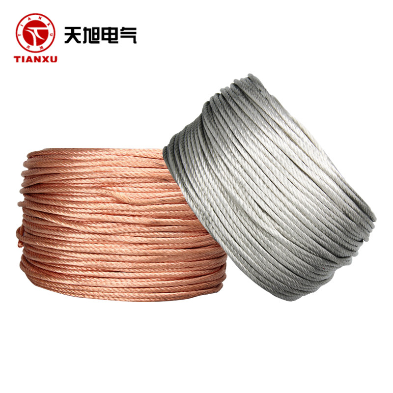 速发绳铜0绞线接地线镀锡扁导电带裸铜紫软跨地连接4/6/1铜/25/5