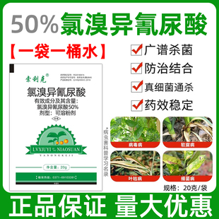50%氯溴异氰尿细菌真菌病毒杀菌剂霜霉病白粉病锈病杀菌农用正品