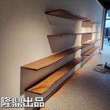 隔板定制置物架上墙实木书架客厅墙装饰原木层板服装店鞋架包包